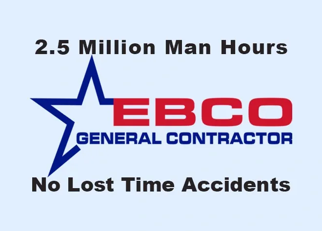 Safety is all of our responsibility, and nothing is more important than everyone going home at the end of the work day. That’s why we’re extremely proud of our safety director, his safety committee, and every one of our employees who has played a part in helping us reach 2 MILLION man hours with no lost time accidents.